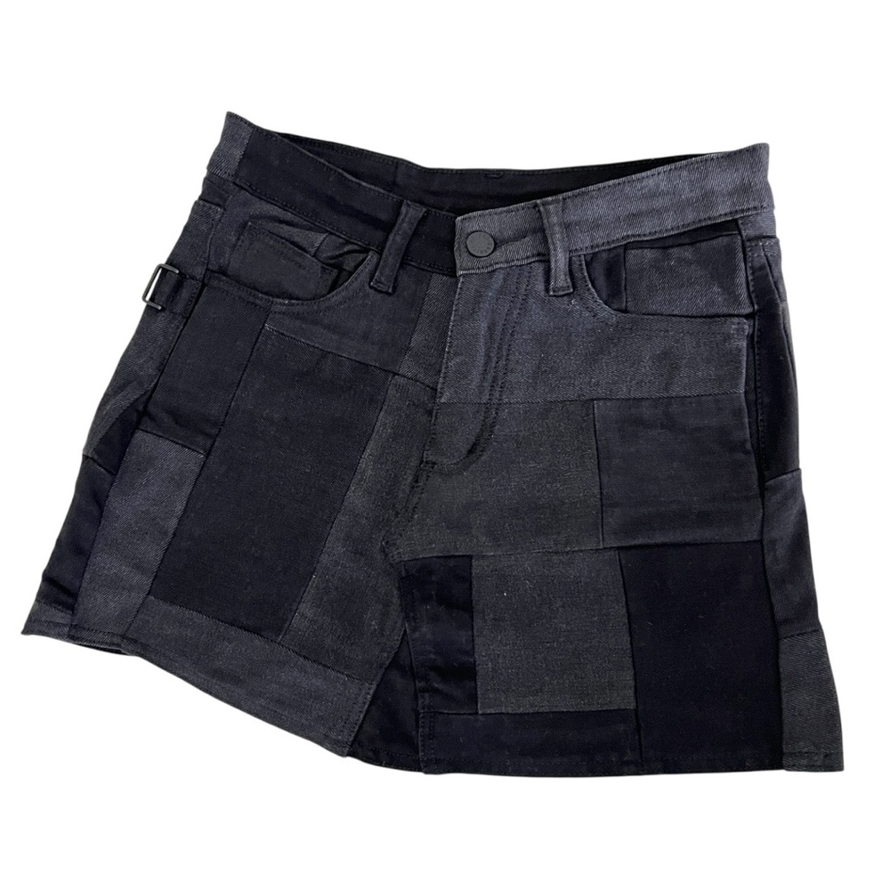 ZADIG & VOLTAIRE Women's Jell Patchwork Deluxe Skirt Black Gray Size 34 or XS